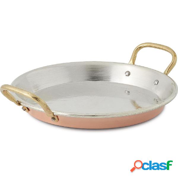 Paella 2 manici Ø 30xh4,0 cm- Lt 4,0 realizzato in rame