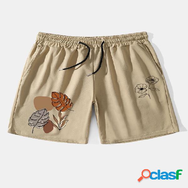 Pantaloncini da uomo elasticizzati con coulisse casual