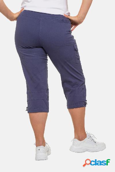 Pantaloni a 7/8, cargo look, cintura comoda, Donna, Blu,