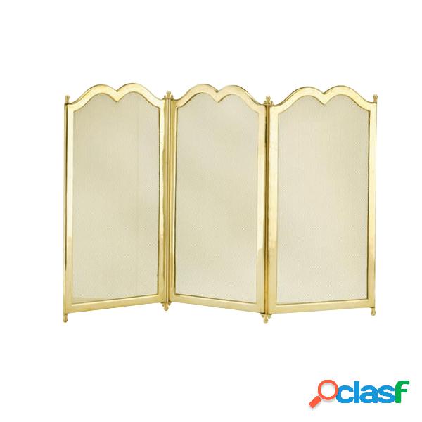 Parascintille per camino 3 ante in Ottone 75xh40 cm