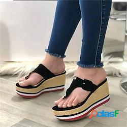 Per donna Sandali Sandali con la zeppa Espadrillas Sandalo