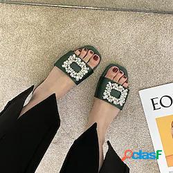 Per donna Sandali Taglie forti Con diamantini Piatto Occhio