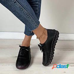Per donna Scarpe da ginnastica Taglie forti Lacci Piatto
