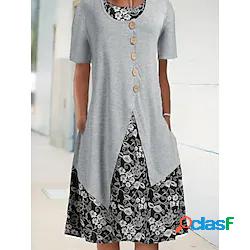 Per donna Vestito due pezzi Vestito longuette Grigio Senza