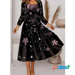 Per donna Vestito due pezzi Vestito longuette Nero Manica a