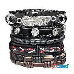 Per uomo Bracciali in pelle Bracciale Loom Intrecciato Corda