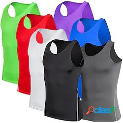 Per uomo Senza maniche Canotta da corsa T-shirt Compressione