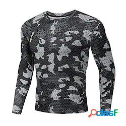 Per uomo T-shirt da caccia Camouflage Manica lunga Esterno