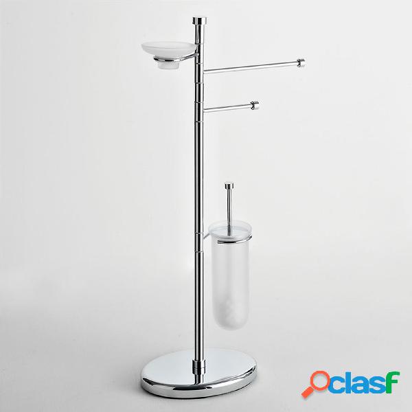 Piantana WC Bidet base ovale con porta scopino e portasapone