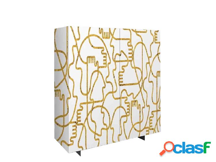 Pictoom Shake Gold Hands - Bianco Madia a due Ante