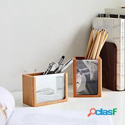 Portapenne Cup Creativo Resistenti Legno per Scuola Ufficio