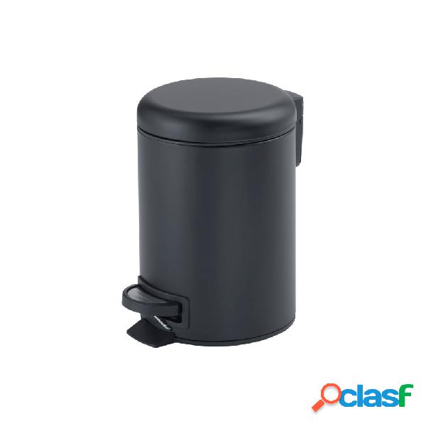 Portarifiuti 5 lt Gedy Potty accaio inox nero matto chiusura