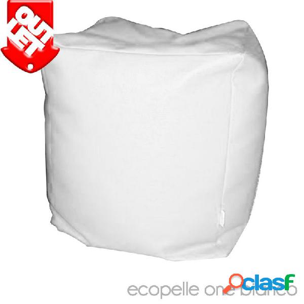 Pouf CUBO ecopelle one bianco