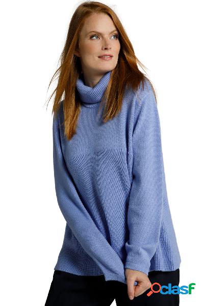 Pullover dolcevita in maglia a costa inglese con maniche