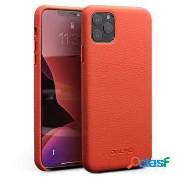 Qialino Textured Series iPhone 11 Pro Max Leather Case - Red