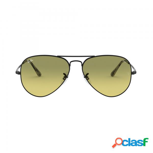 RB3689 Aviator Metal II 9152AB Nero Verde Giallo Ombreggiato