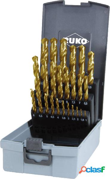 RUKO 250215TRO HSS-G Kit punte a spirale 25 parti 1 mm, 1.5