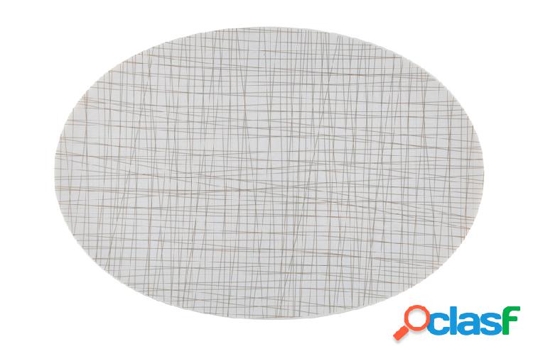 Rosenthal Piatto ovale Mesh porcellana riga noce bianco