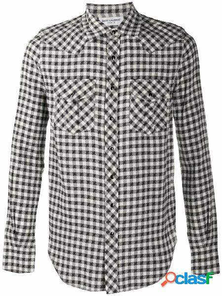 SAINT LAURENT CAMICIA UOMO 629925Y00NA1009 COTONE BIANCO