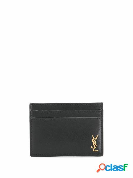 SAINT LAURENT PORTACARTE UOMO 60760302G0W1000 PELLE NERO