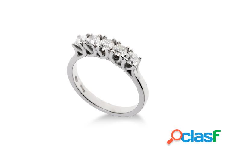 Selezione Zanolli Fede oro 750‰ con 5 diamanti bianco