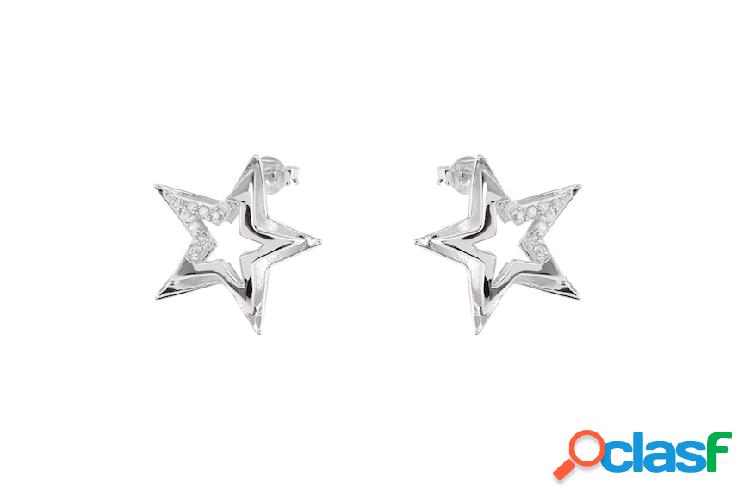 Selezione Zanolli Orecchini argento Stella con zirconi