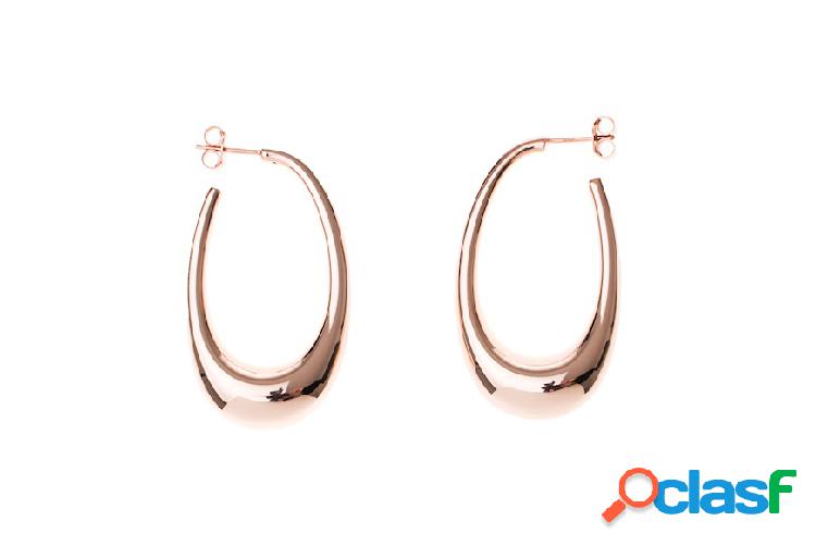 Selezione Zanolli Orecchini argento ovale lucido rosè rosa