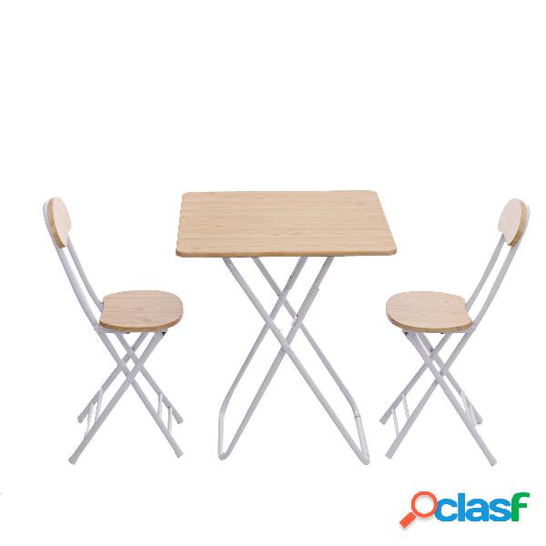 Set di sedie da tavolo pieghevoli 3 pezzi Scrivania da