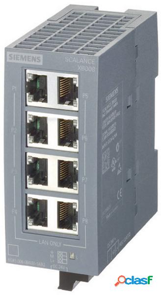 Siemens SCALANCE XB008 N. porte Ethernet 8 Tensione di