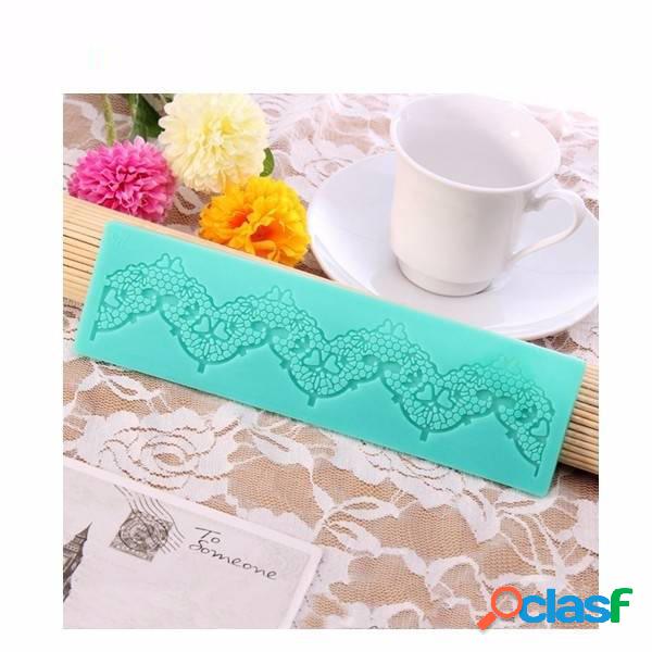 Silicone Lace fondente della muffa decorazione della torta