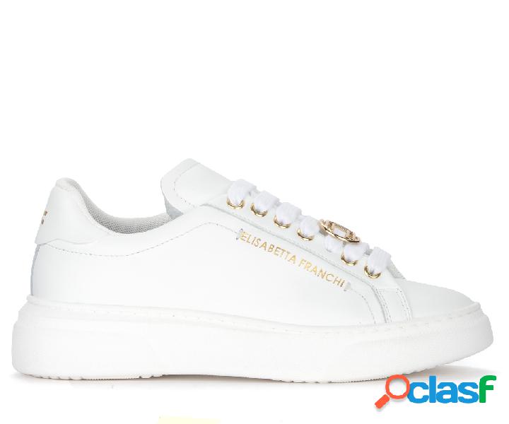 Sneaker Elisabetta Franchi bianca con maxi logo