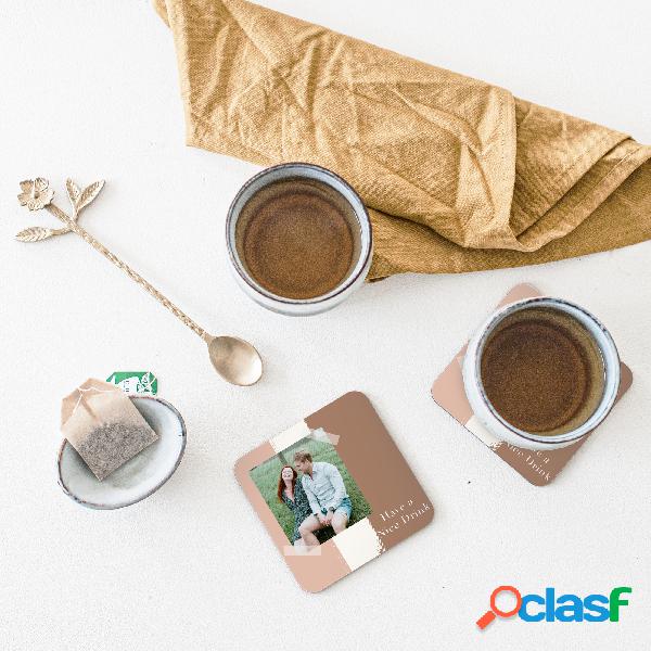 Sottobicchieri personalizzati - Quadrati (6 pezzi)