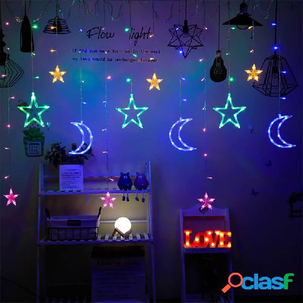 Spina UE 220V LED Stella luna ghiacciolo lampada Luci per