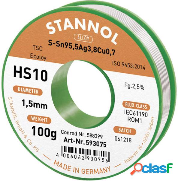 Stannol HS10 2510 Stagno senza piombo Bobina