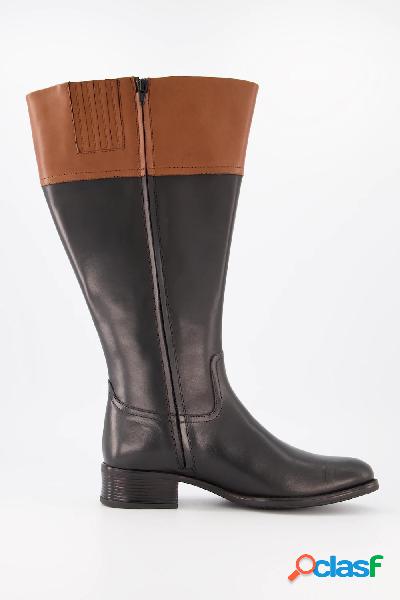 Stivali di pelle con gambale XL, fibbia decorativa e