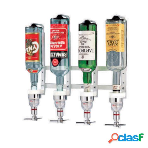 Supporto A Parete 6 Bottiglie Alluminio, peso 1,01 kg