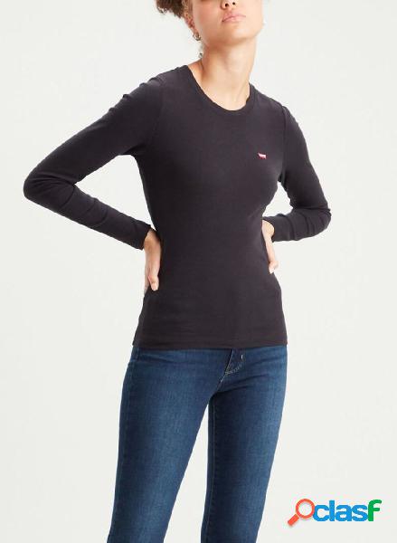 T-SHIRT A MANICHE LUNGHE MICRO LOGO
