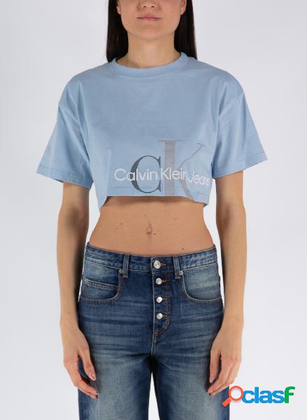 T-SHIRT OVERSIZE CORTO CON MONOGRAMMA
