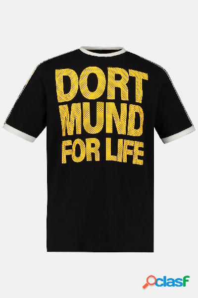 T-shirt per fan, Dortmund, mezze maniche, Uomo, Nero,