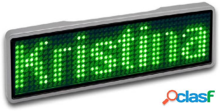 Targhetta nome LED Verde 44 x 11 Pixel (L x A x P) 93 x 30 x