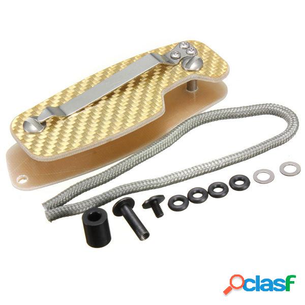 Tasca leggera in fibra di carbonio Portachiavi Strumento EDC