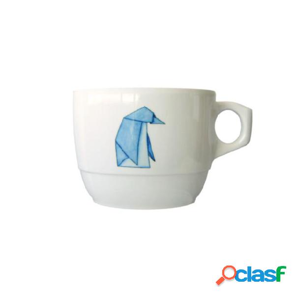 Tazza con manico pinguini decoro blu