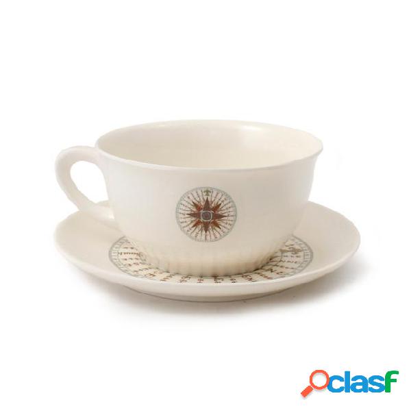 Tazza da colazione con piattino, in melamina Ø 12,4 xh 6,8