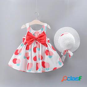 Toddler Little Girls Dress Polka Dot Sundress Print Red