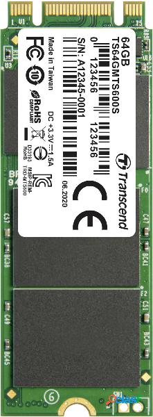 Transcend 64 GB Memoria SSD interna SATA M.2 2260 SATA 6