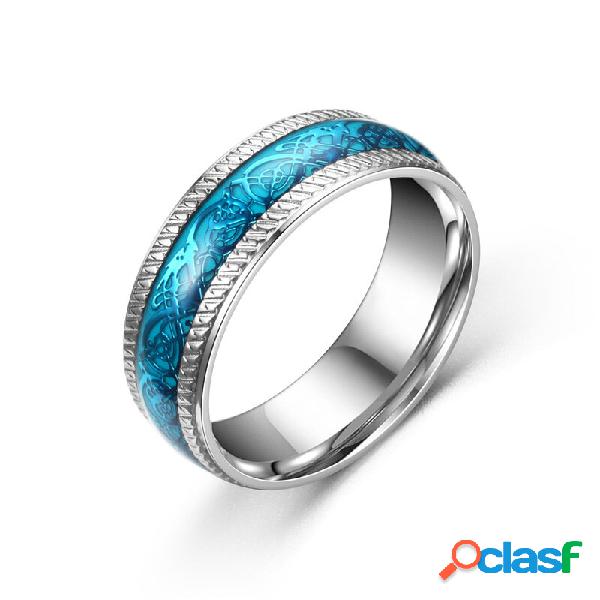 Trendy Simple Drago Anelli in acciaio inossidabile a forma