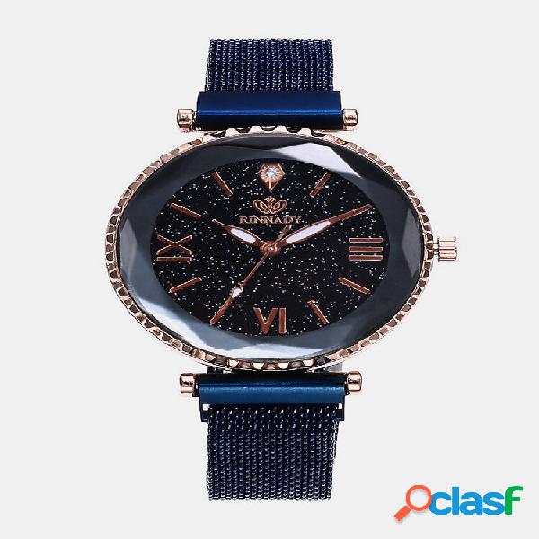 Trendy Starry Sky Romano Watch Magnete in acciaio