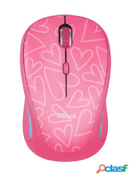 Trust Yvi FX Mouse wireless Senza fili (radio) Ottico Rosa 4