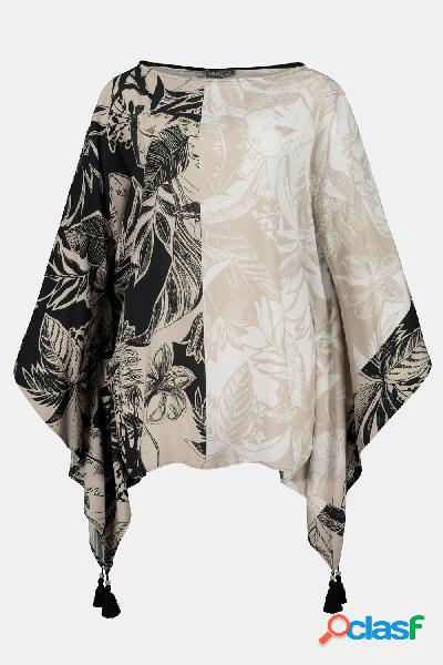 Tunica oversize dal design a foglie stile giungla, con