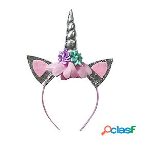 Unicorn Rabbit Mascot Ears Headband Girls Kids Cosplay